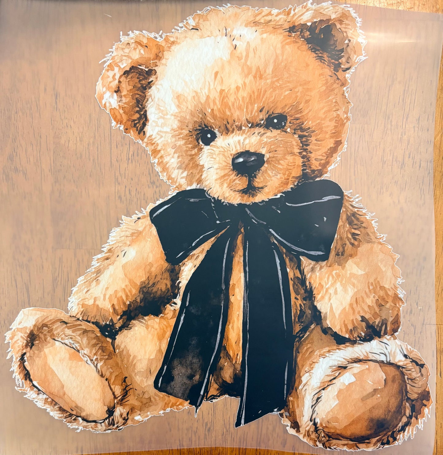 “Bear with black bow”