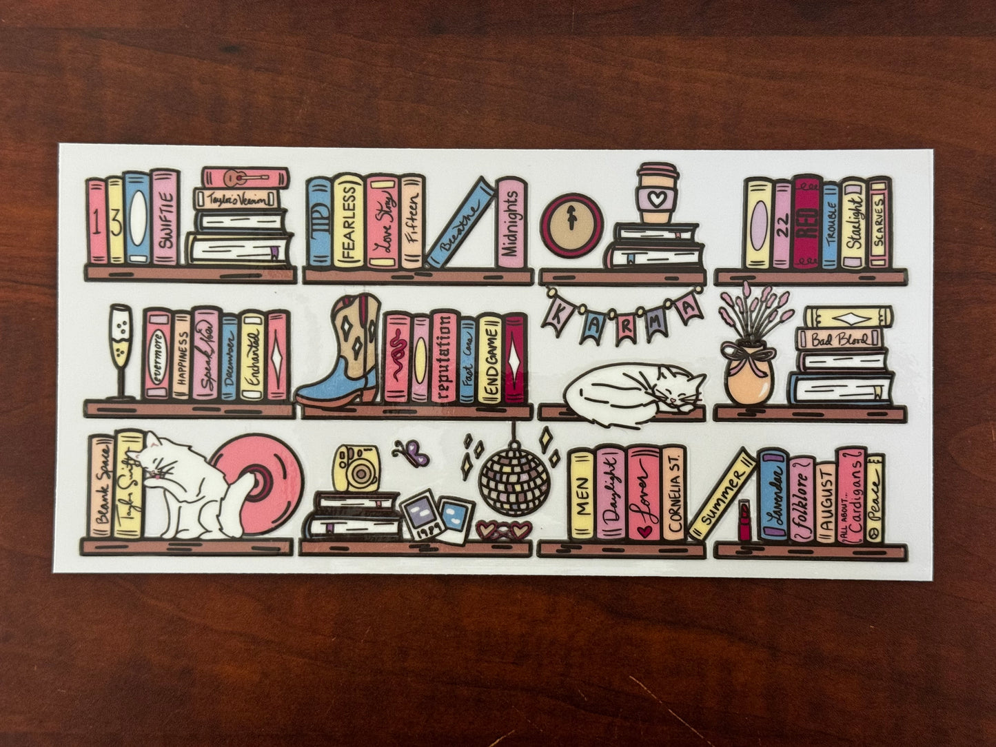 “Book shelf and cats” Wrap #337
