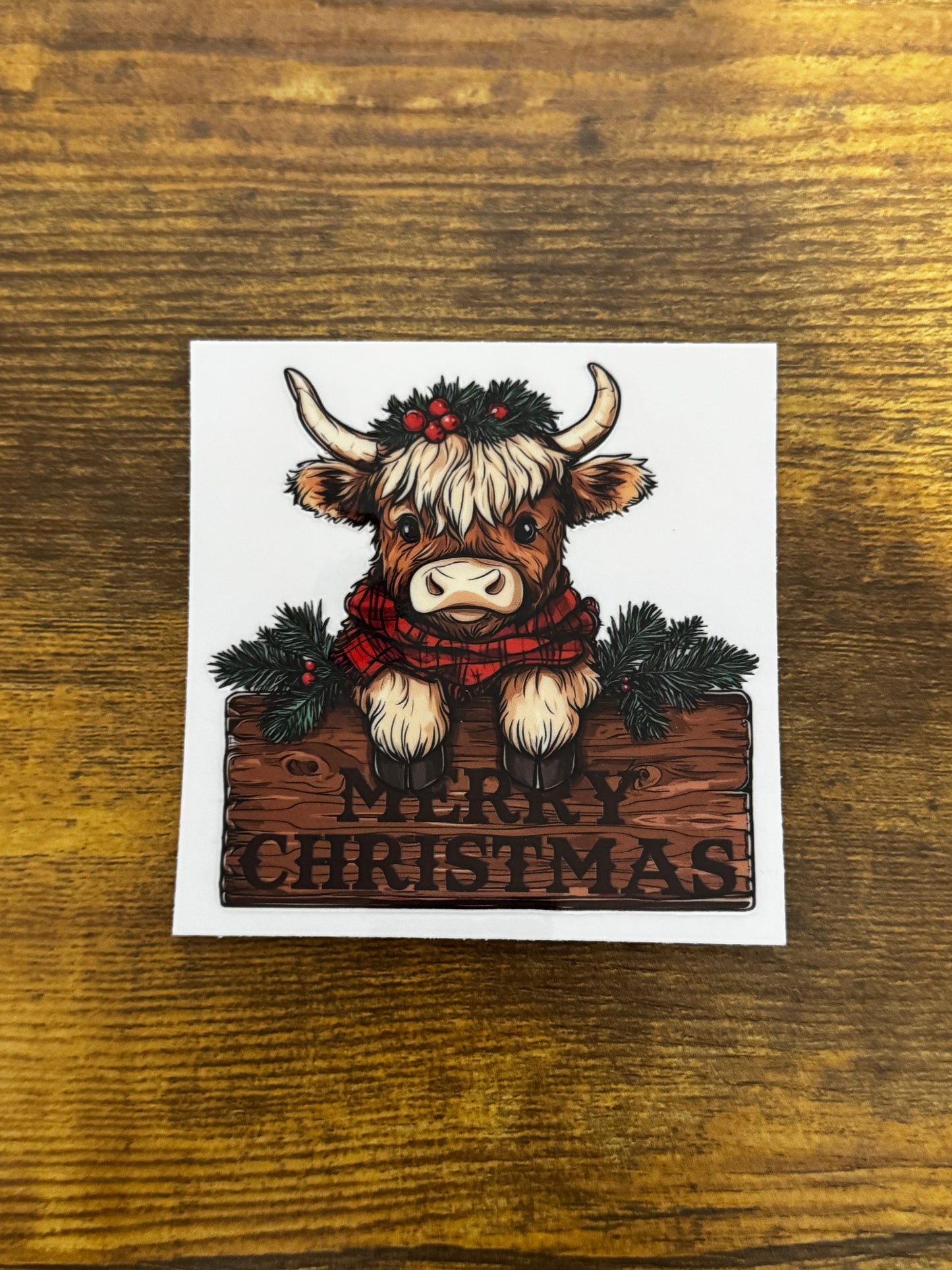 “Baby highland christmas” Decal