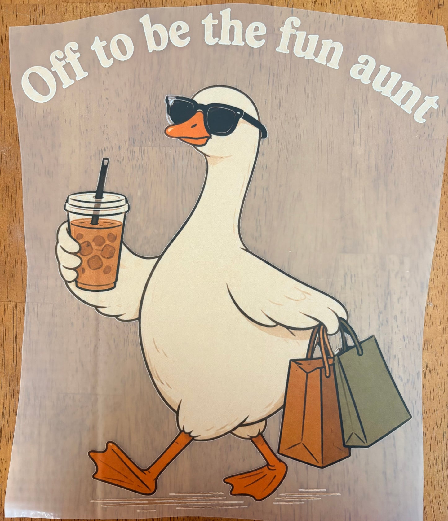 “Off to be the fun aunt”