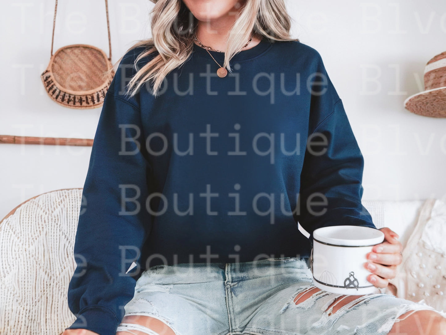 PICK YOUR DESIGN *NAVY BLUE Gildan Unisex Sweatshirt