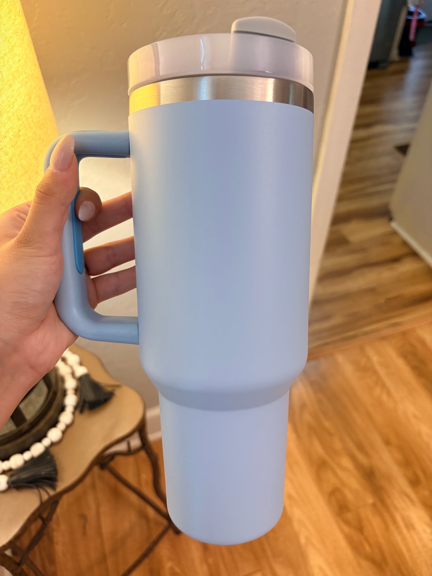 40oz BABY BLUE INSULATED tumbler