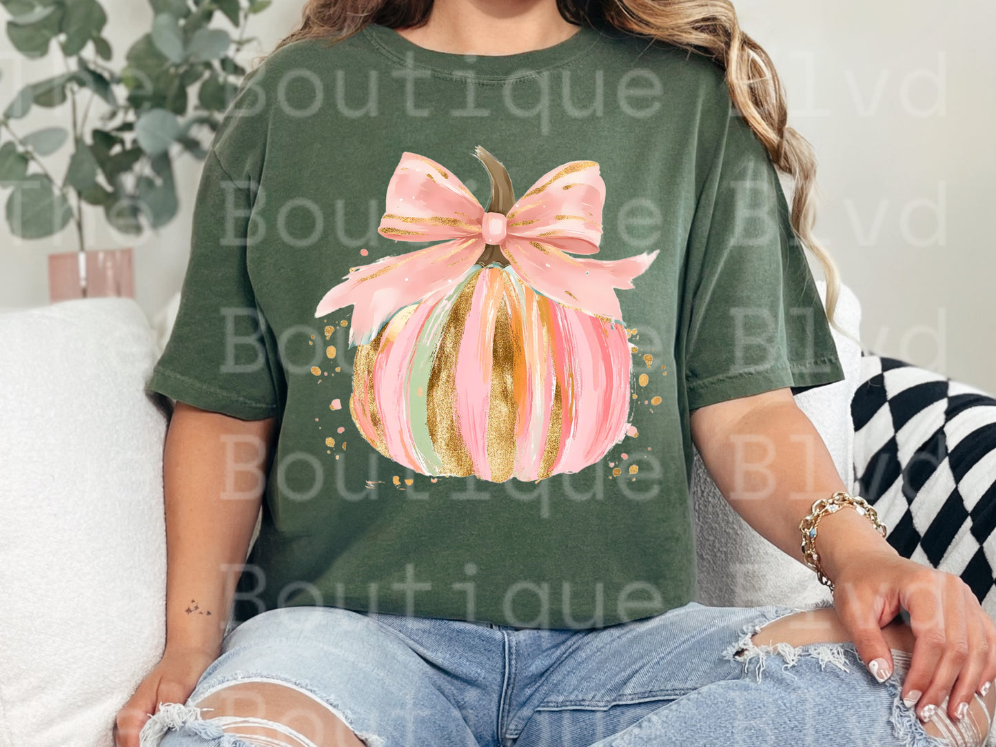 "Girly fall pumpkin" t-shirt