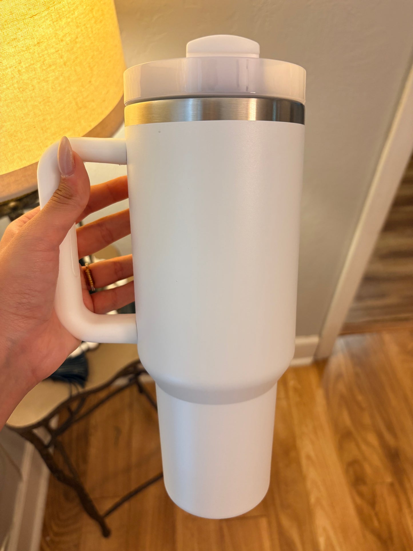 40oz WHITE INSULATED tumbler