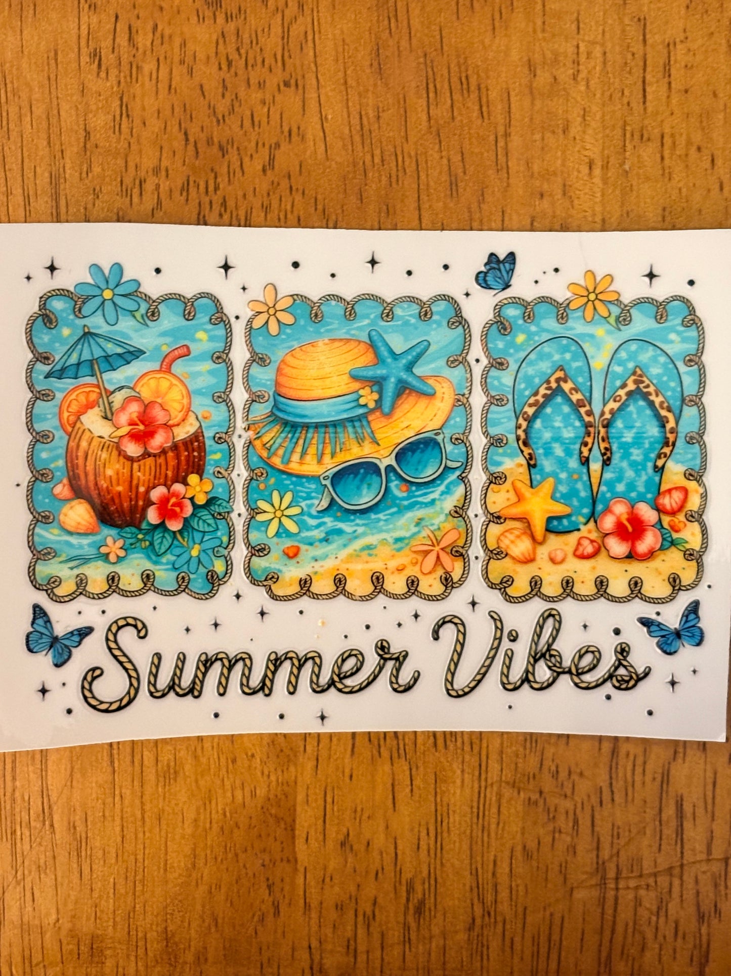 "Summer vibes” Decal
