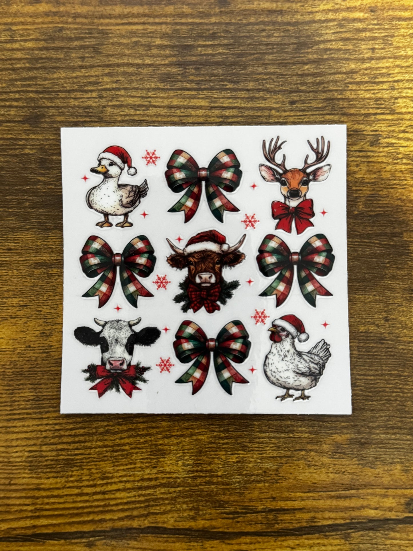 “Highland cow & chickens” Decal