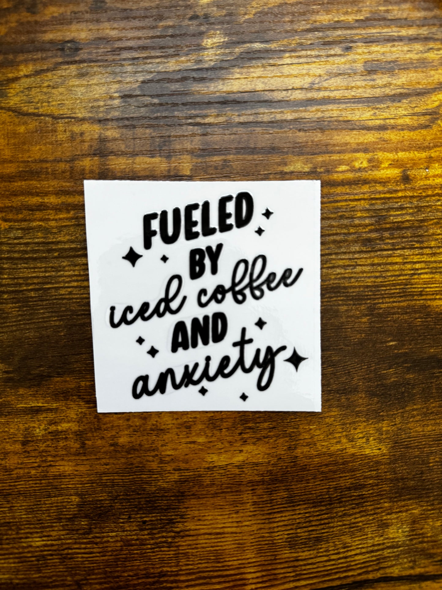 “Iced coffee & anxiety” Decal
