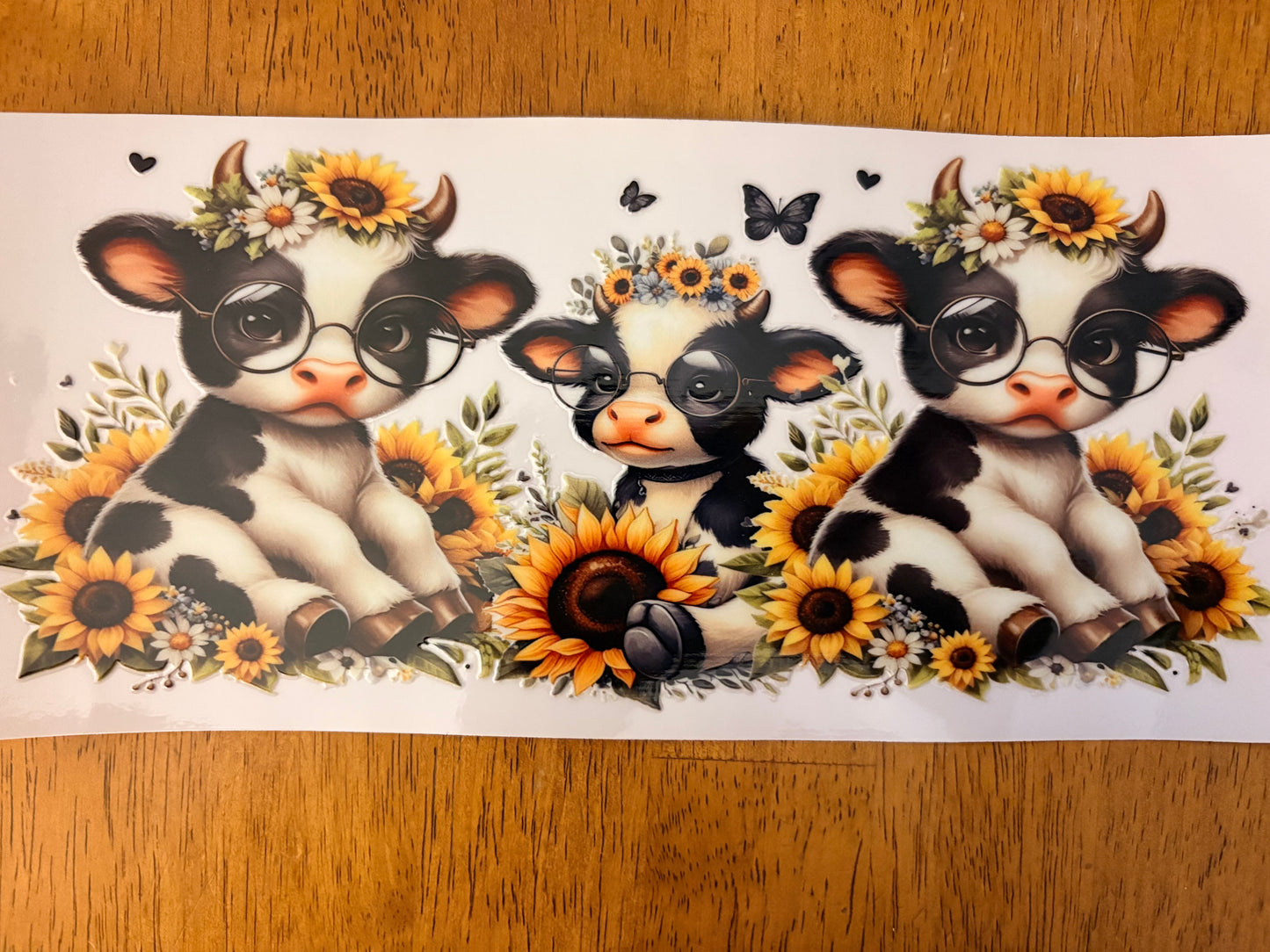 "Highland cow and sunflowers” Wrap #41A