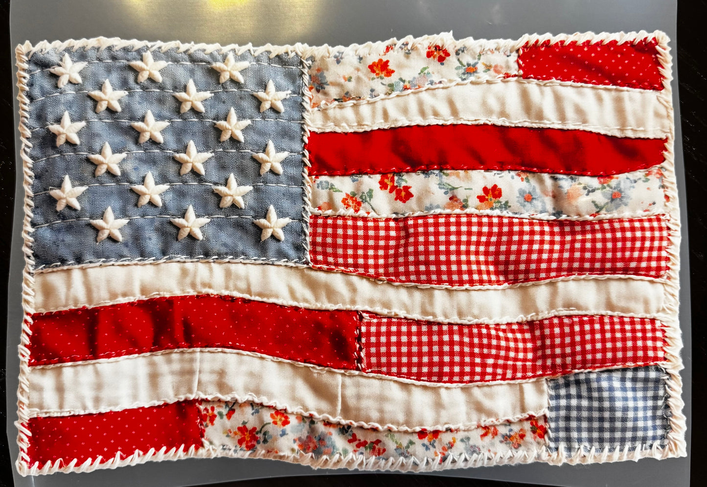 “Flag faux patch"