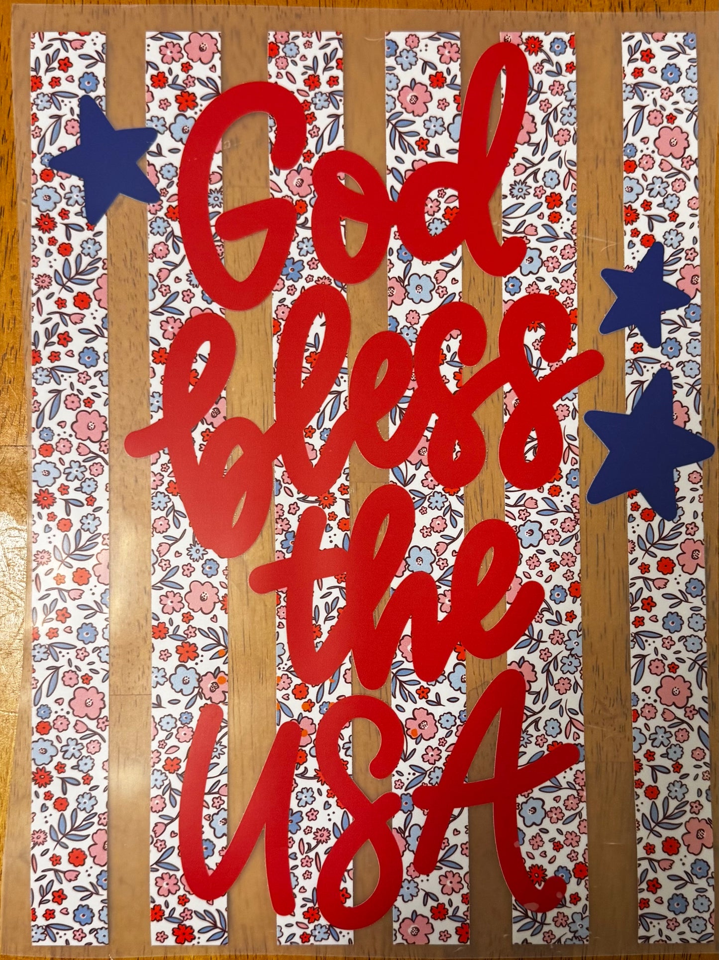 “God bless the USA”