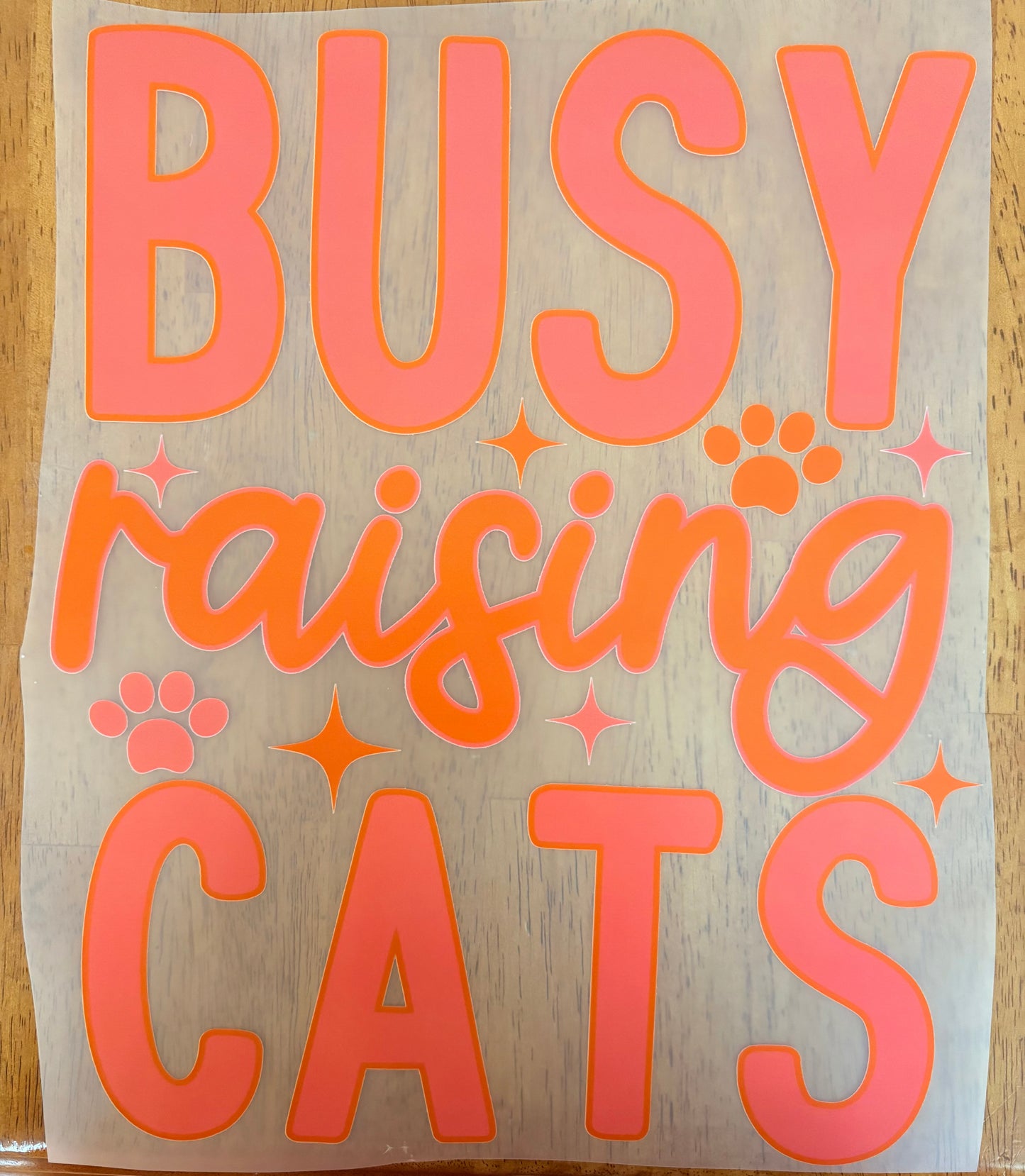 “Busy raising cats”