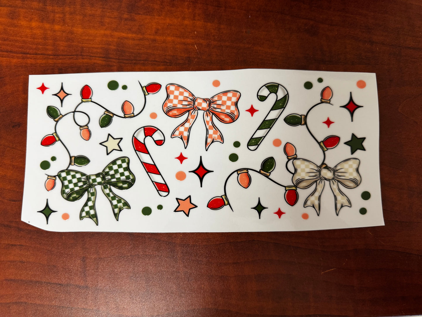 “Christmas lights and bows” Wrap #357