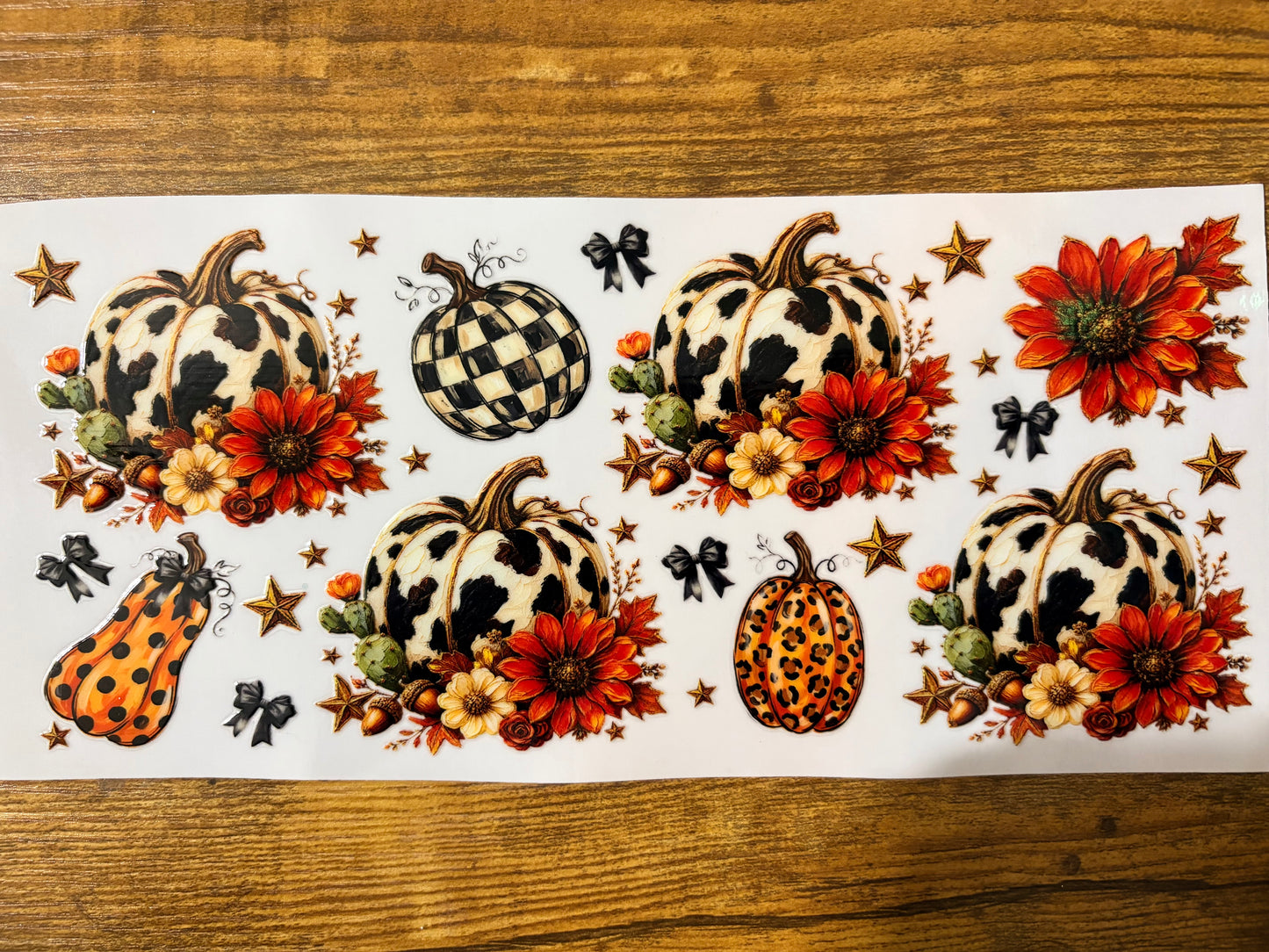 “Cow print pumpkins” Wrap #73A