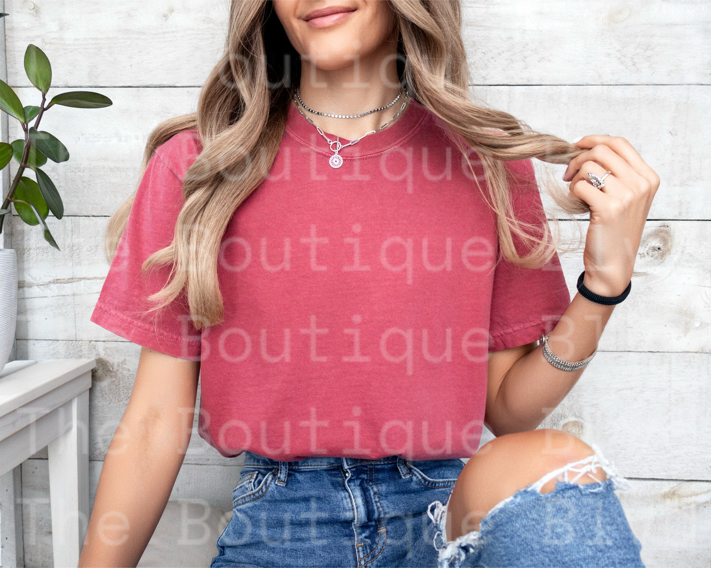 Crimson Comfort Colors Tee