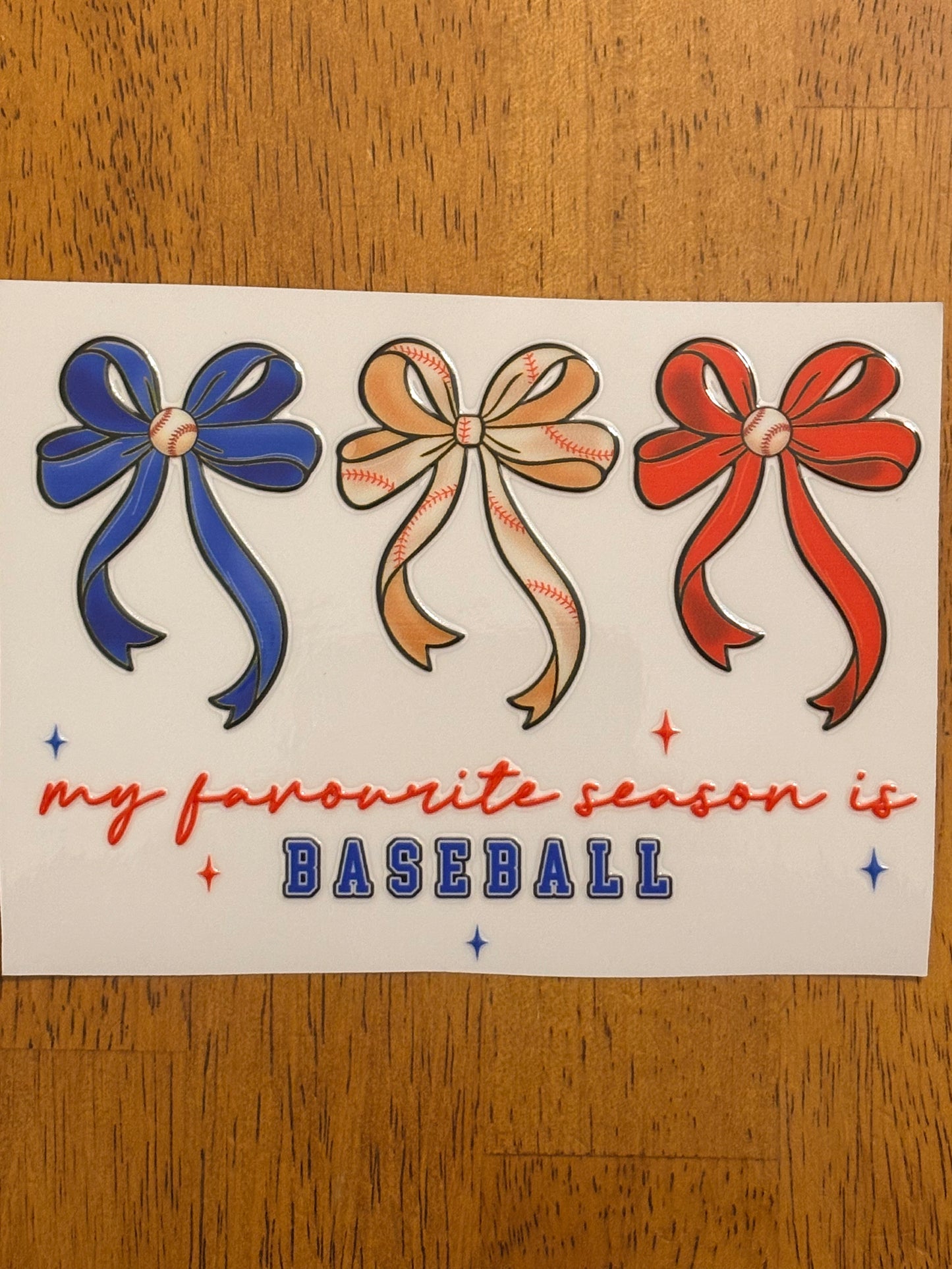“My favorite season is baseball” Decal