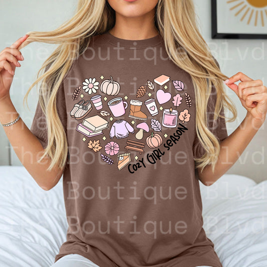 "Cozy girl season" t-shirt