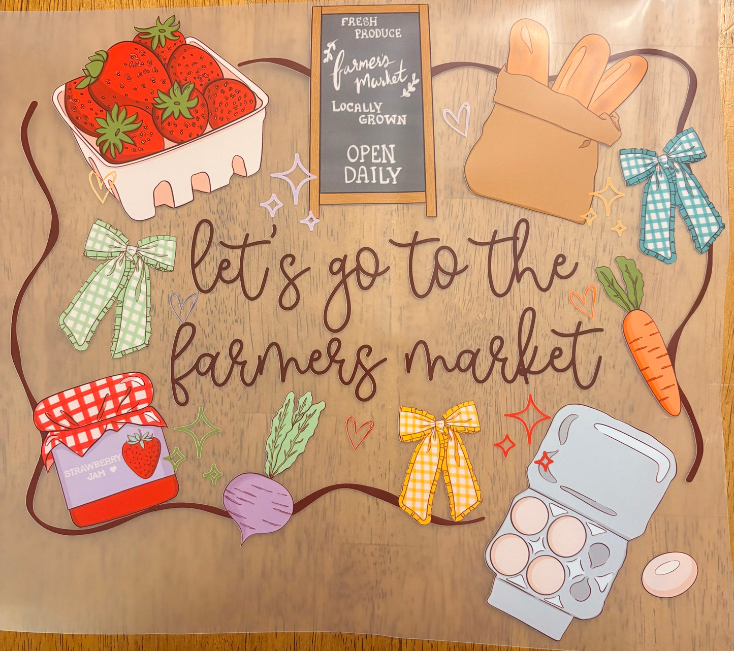 “Lets go to the farmers market”