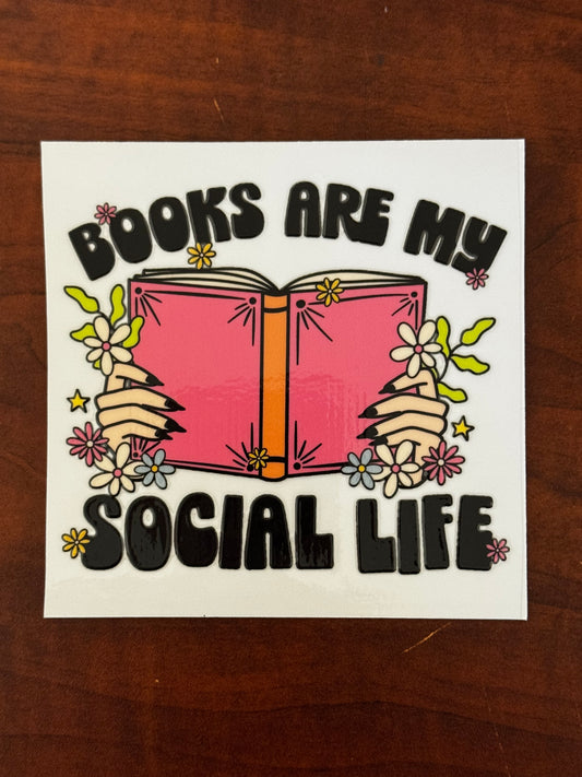 “Books are my social life” Decal