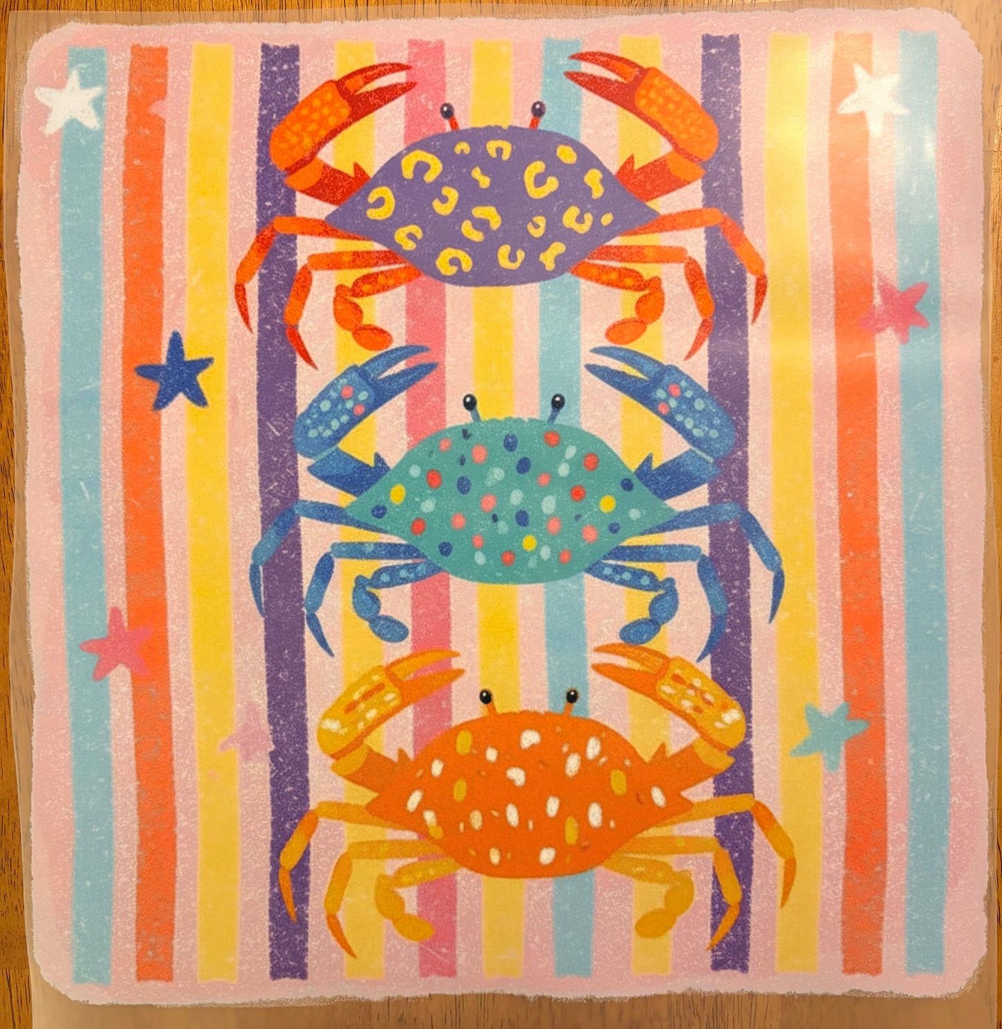 "Crab stripes and stars"