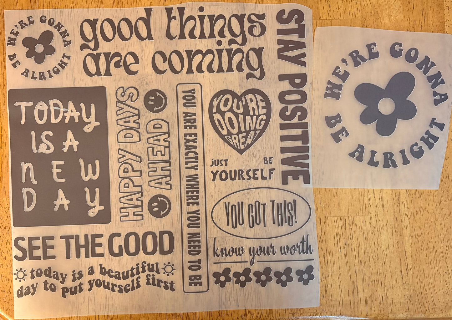 “We’re gonna be alright” FRONT AND BACK