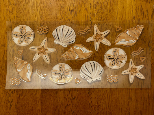 “Tan seashells" Wrap #87