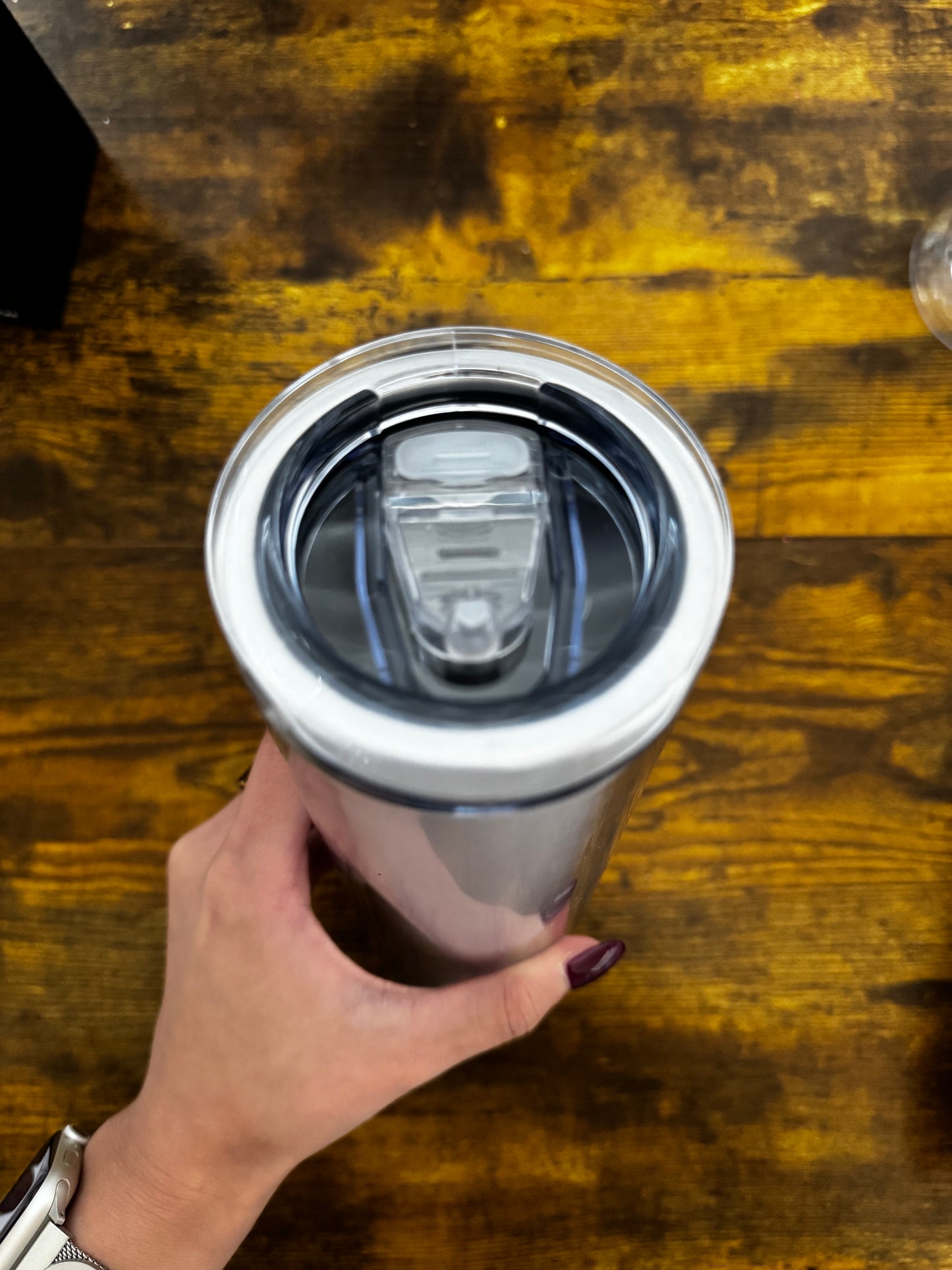 20oz INSULATED Skinny Acrylic Snow globe tumbler