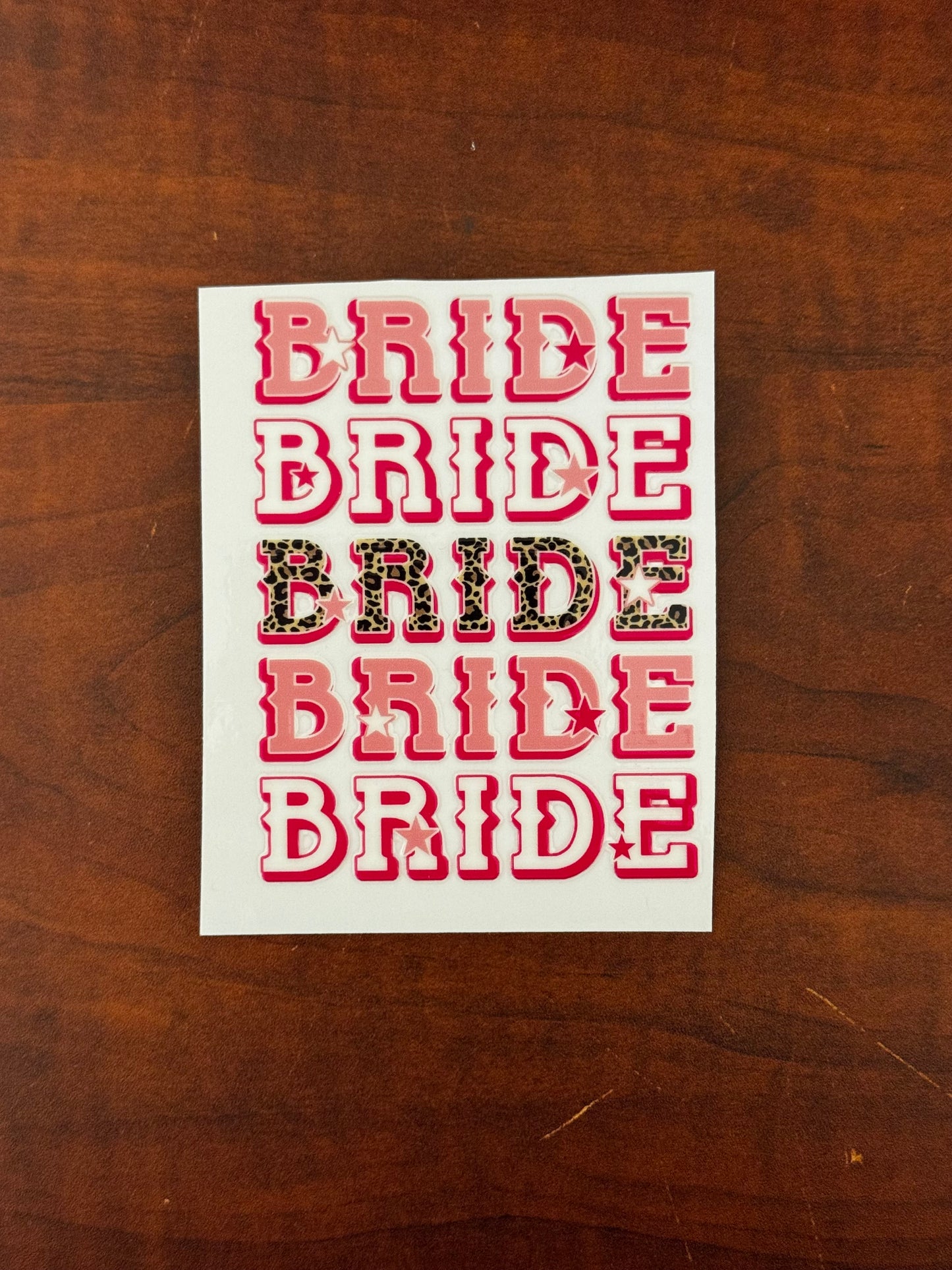 “Bride x5” Decal