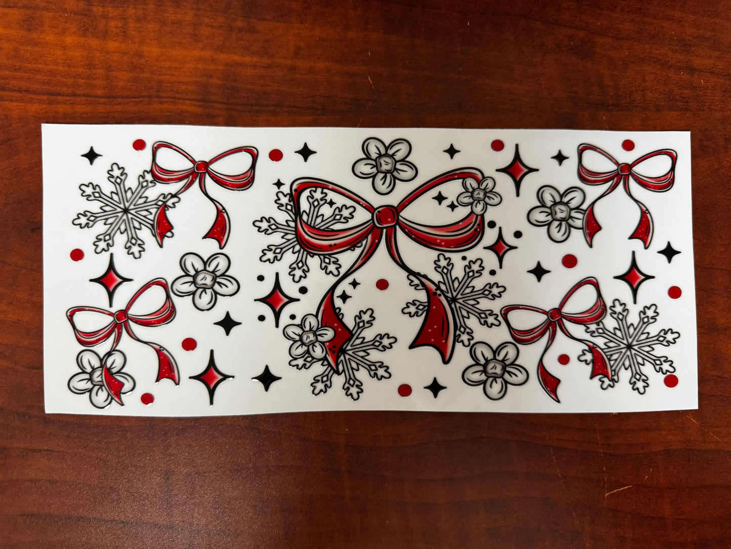 “Red bows and flowers” Wrap #390
