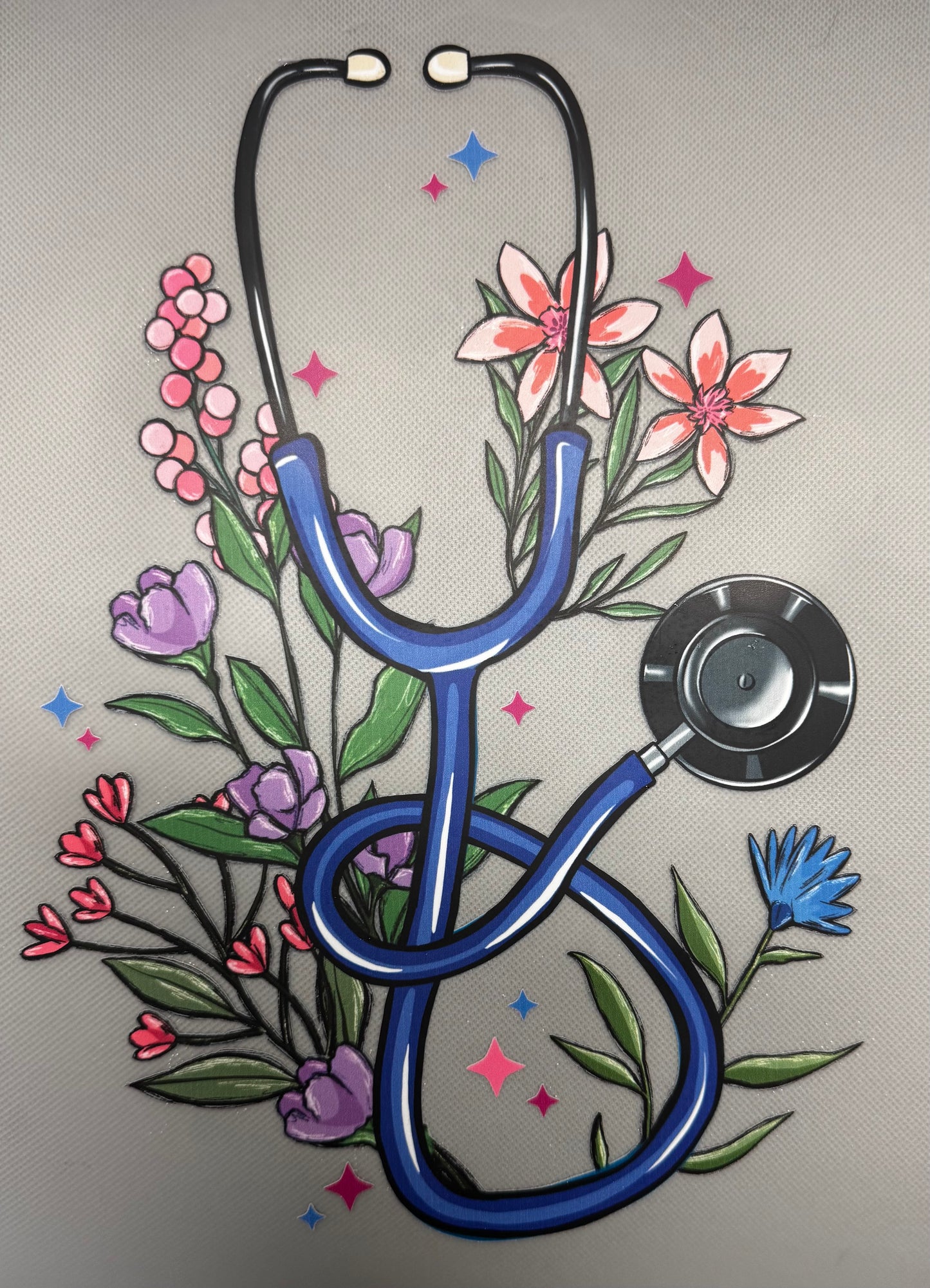 "Stethoscope floral”