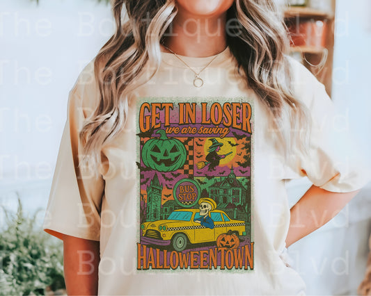 “Get in loser, Halloween-town" t-shirt
