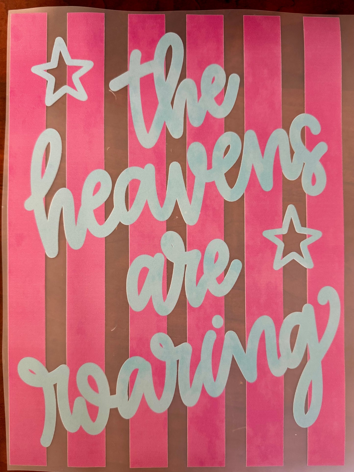"The heavens are roaring"