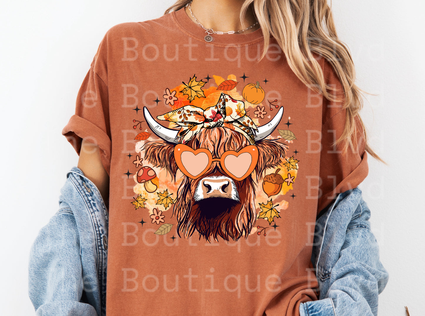 "Fall Highland Cow" t-shirt