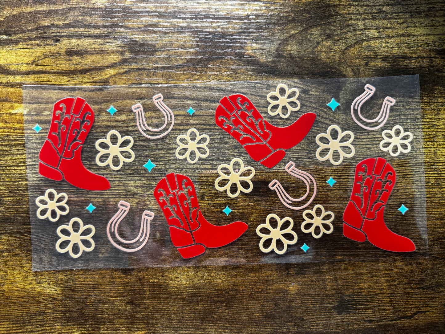 “Western boots & flowers” Wrap #331