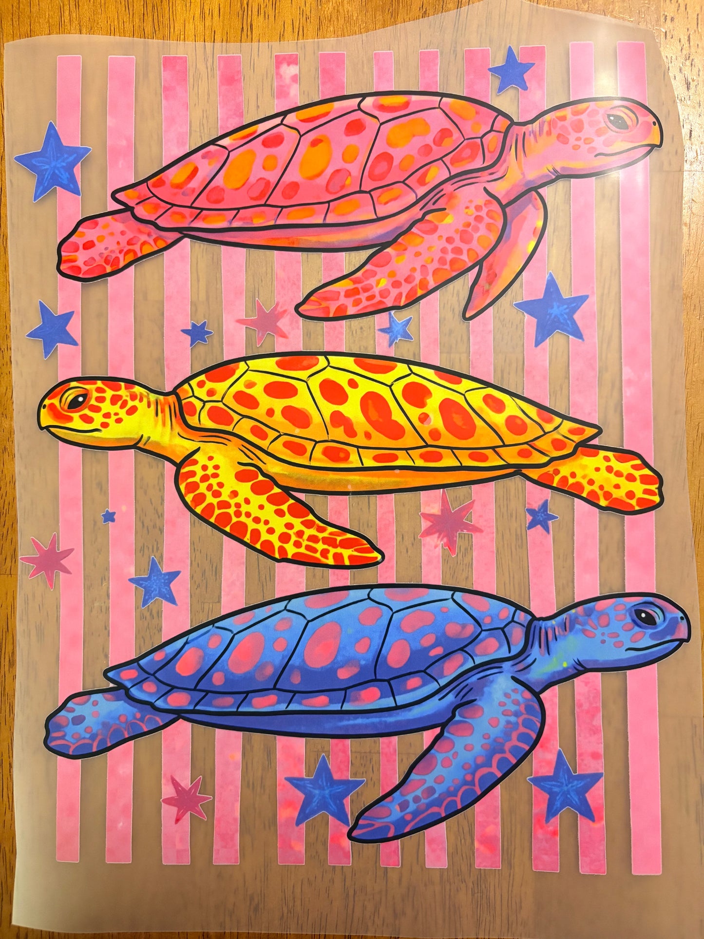"Sea turtle stripes and bows"