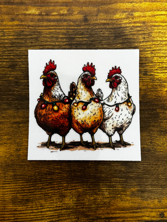 “Christmas chickens” Decal