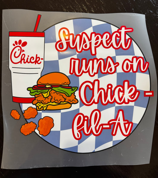 “Suspect runs on chck f lay"