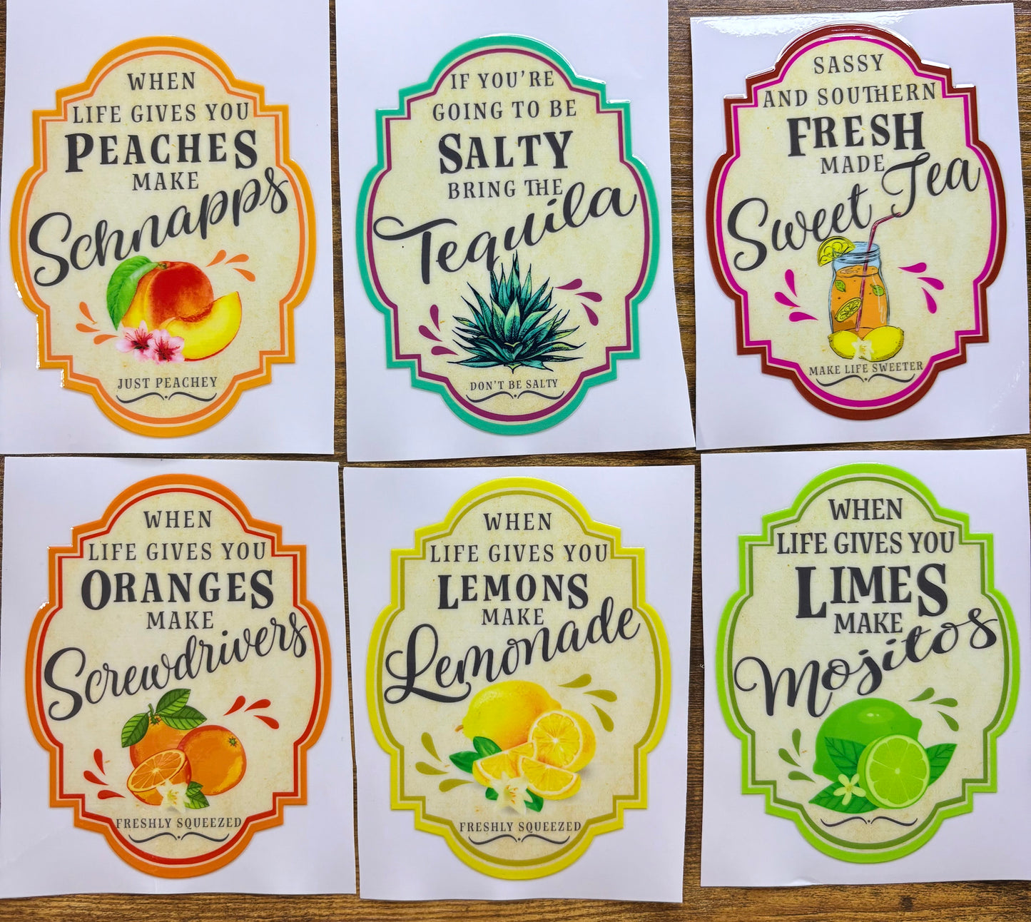"MULTIPLE Mixed Drinks” Decals