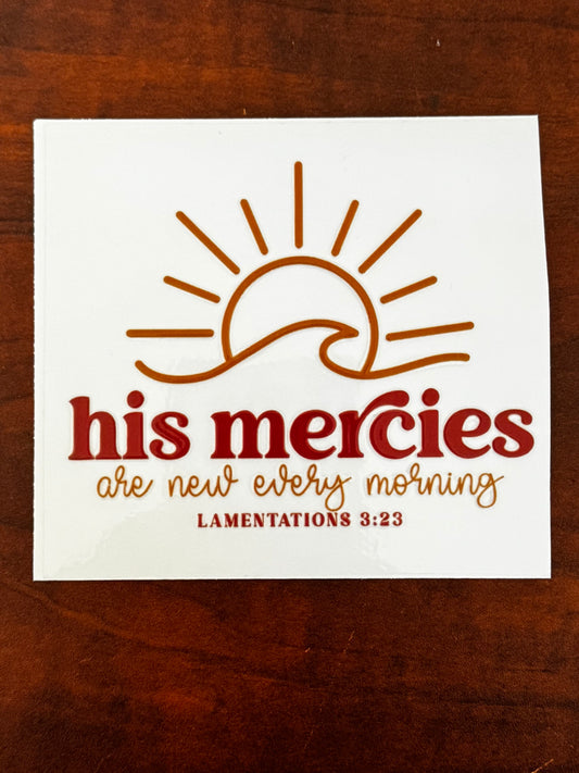 “His mercies” Decal