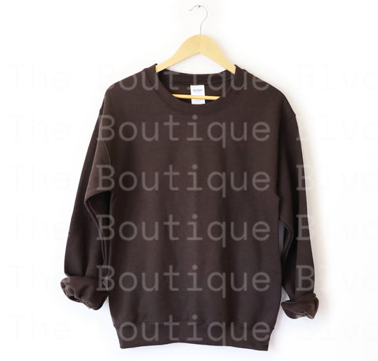PICK YOUR DESIGN *DARK BROWN Gildan Unisex Sweatshirt