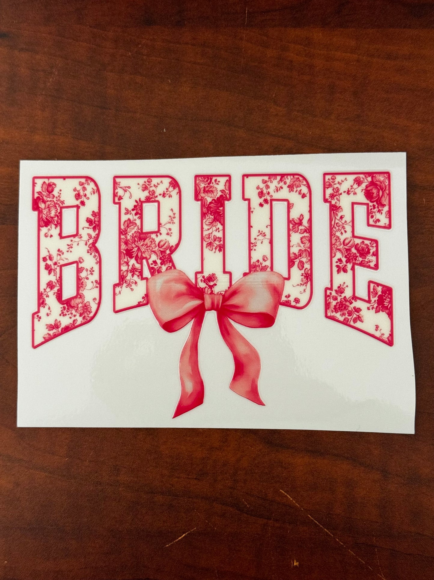 “Bride pink” Decal