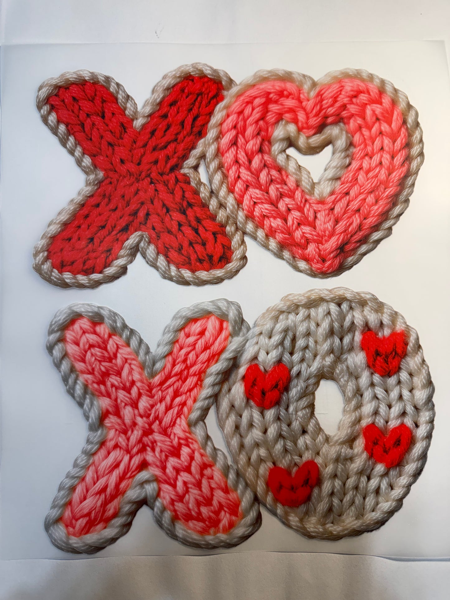 “Xoxo faux yarn”