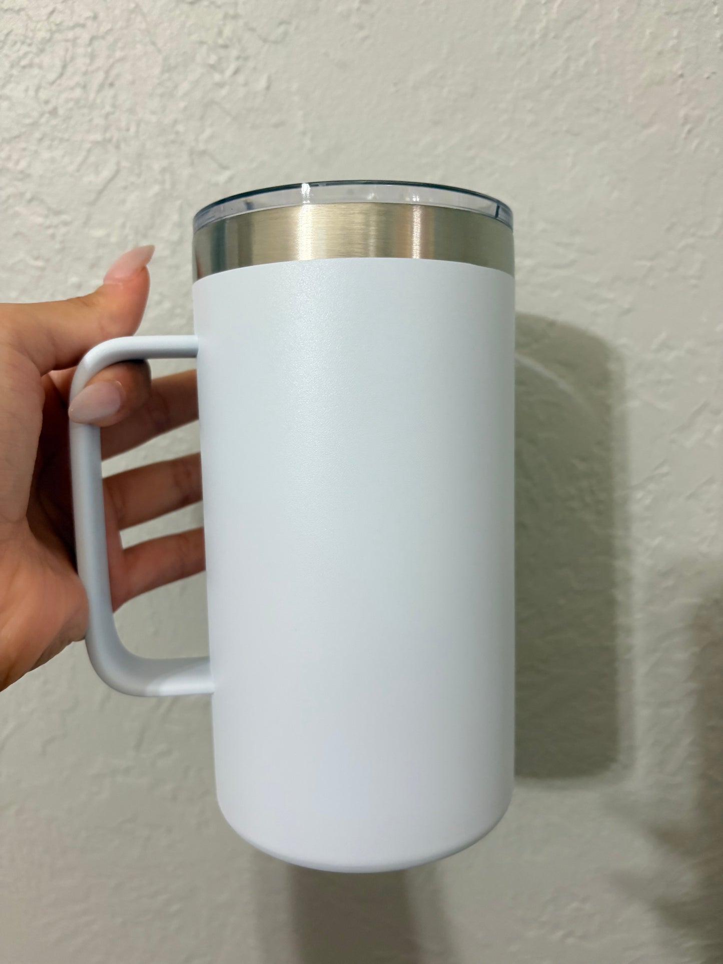 22oz WHITE INSULATED Mug