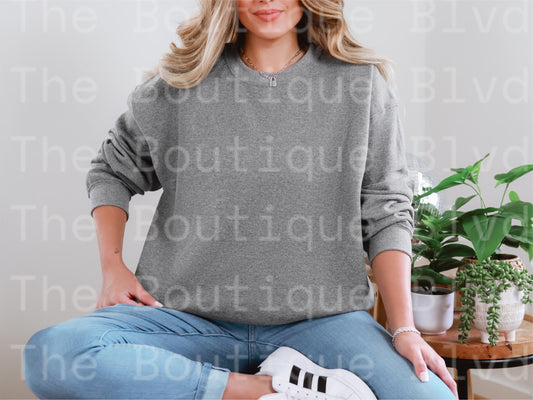 PICK YOUR DESIGN *GRAPHITE HEATHER Gildan Unisex Sweatshirt
