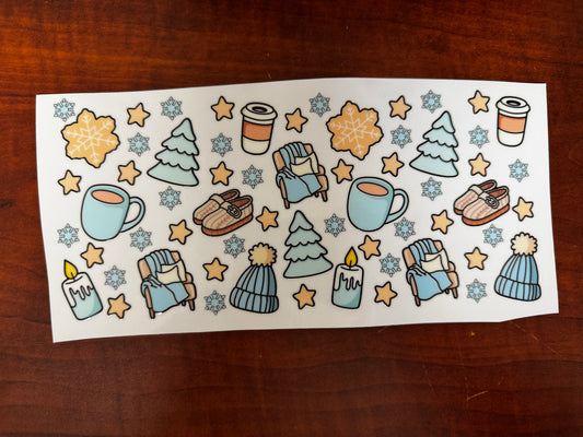 “Blue Cozy Christmas” Wrap #387