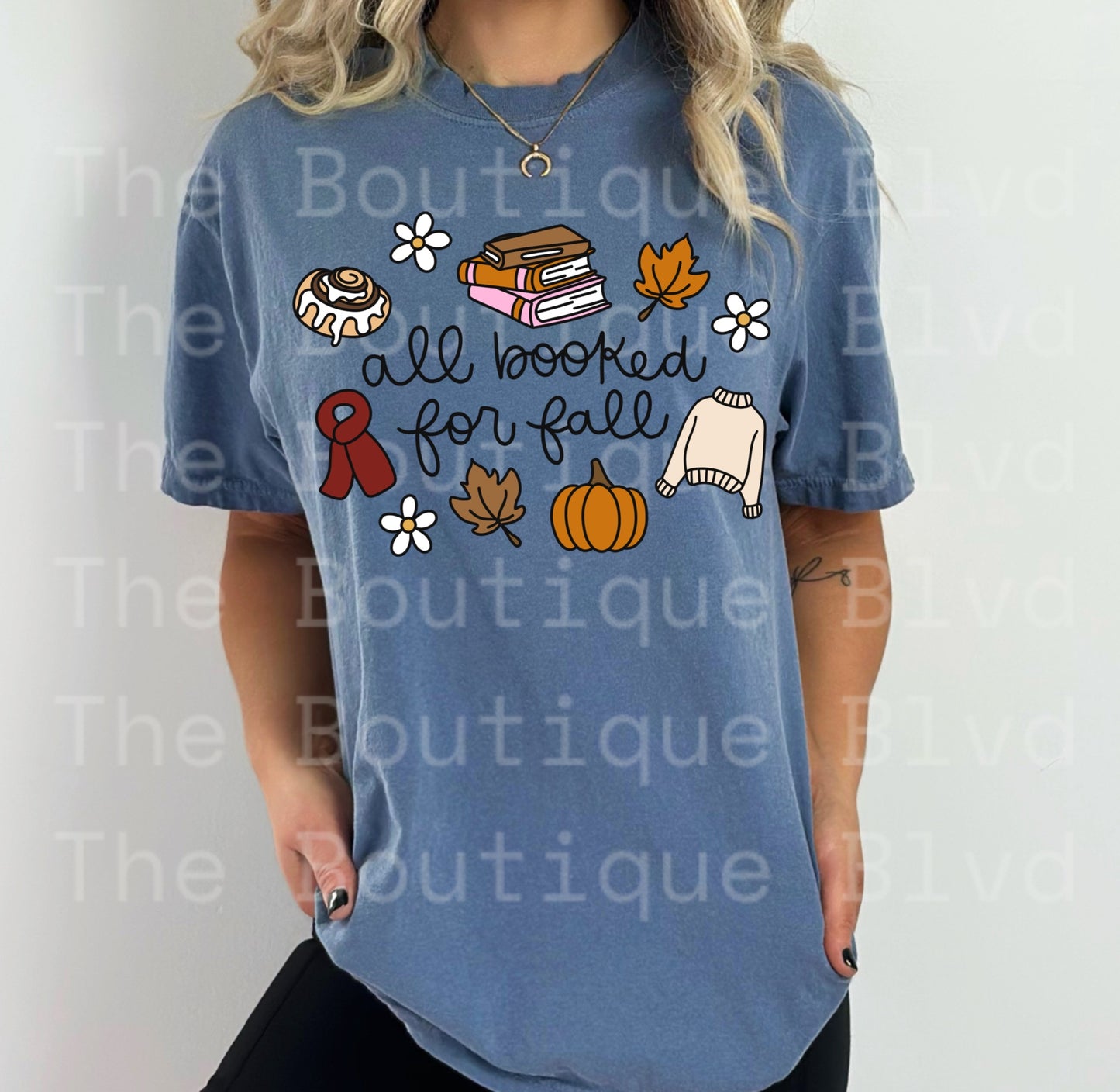 “All booked for fall" t-shirt