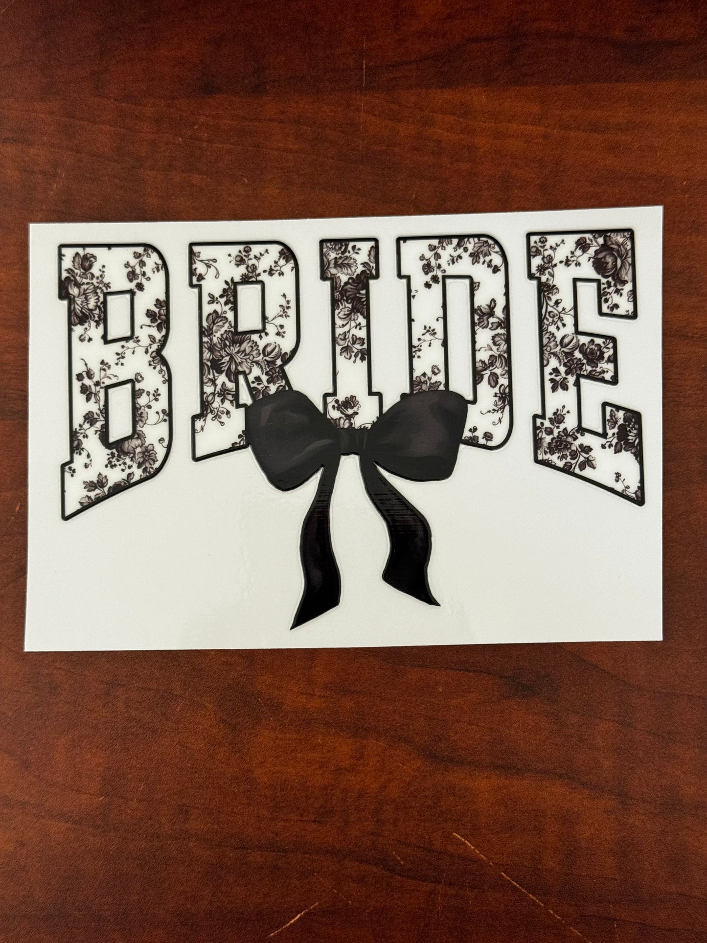 “Bride black bow” Decal