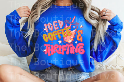 “Iced coffee & thrifting”