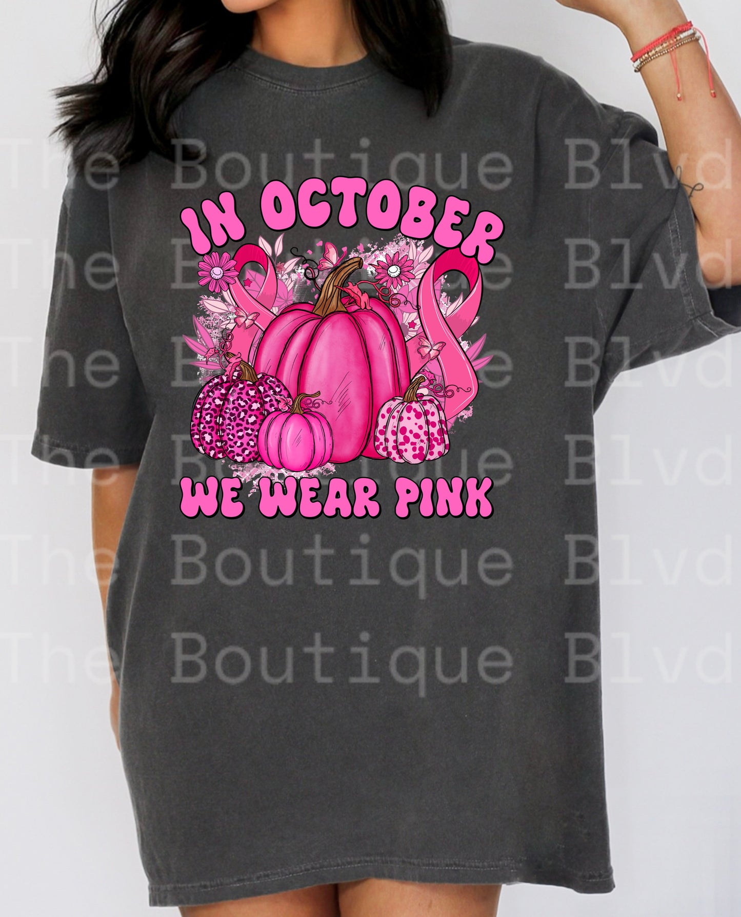 “In October we wear pink" t-shirt