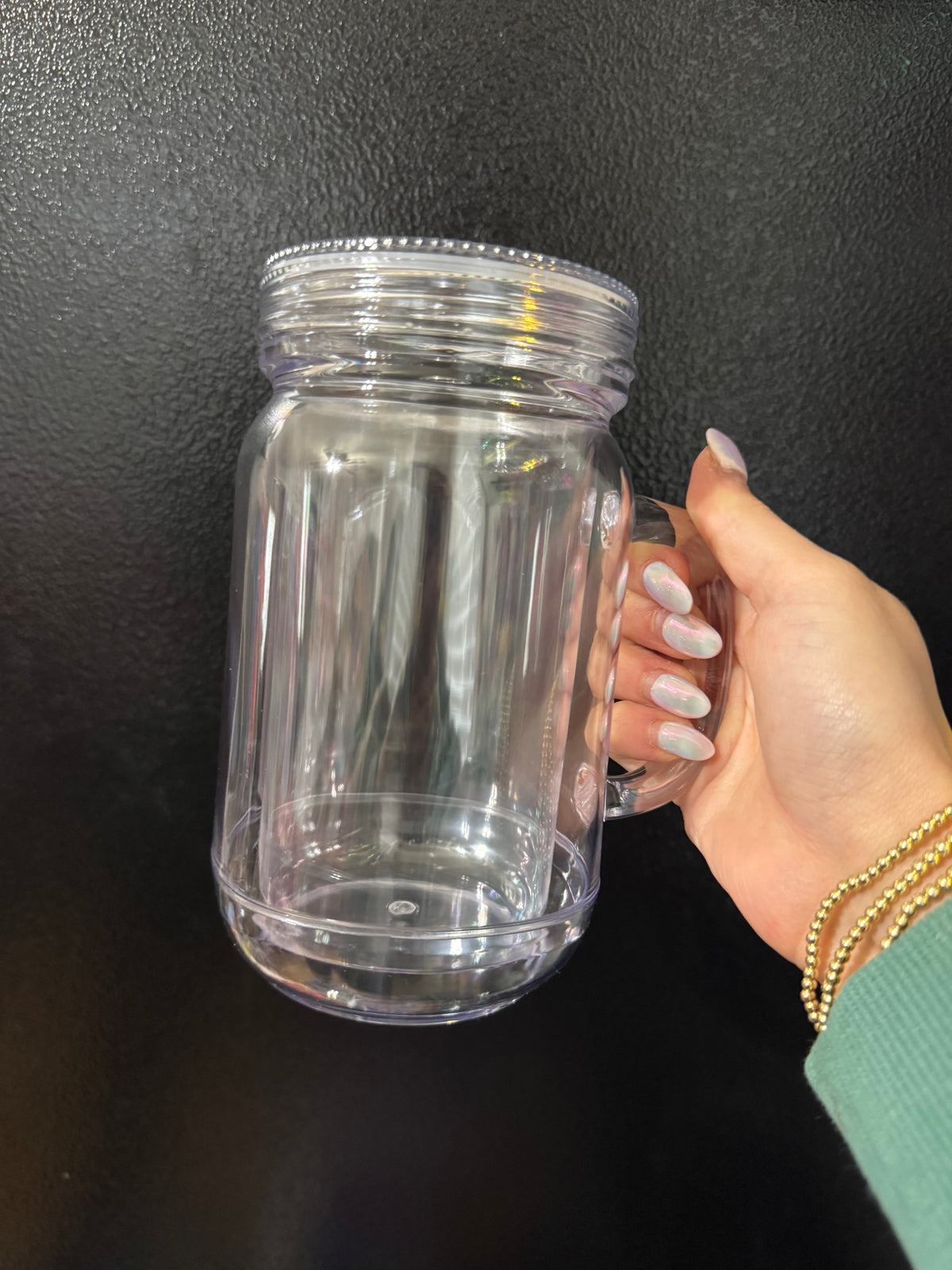20oz Acrylic Snow globe WITH HANDLE