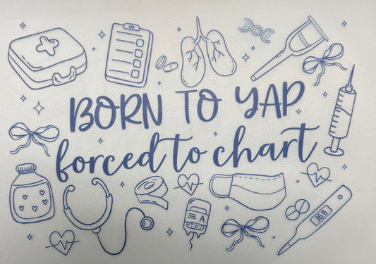 "Born to yap, forced to chart"